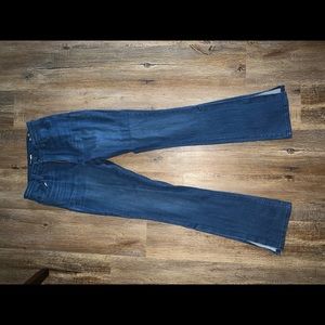 blue bell bottoms with slit at bottom